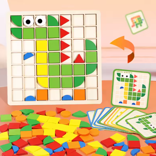 MoonCoco Montessori féle mozaik puzzle