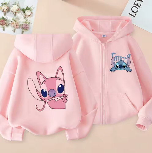 MoonCoco Stitch kapucnis pulóver
