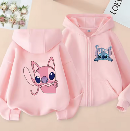 MoonCoco Stitch kapucnis pulóver