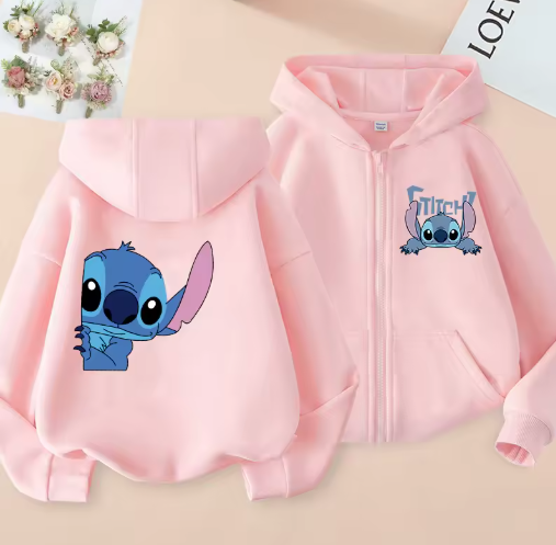 MoonCoco Stitch kapucnis pulóver