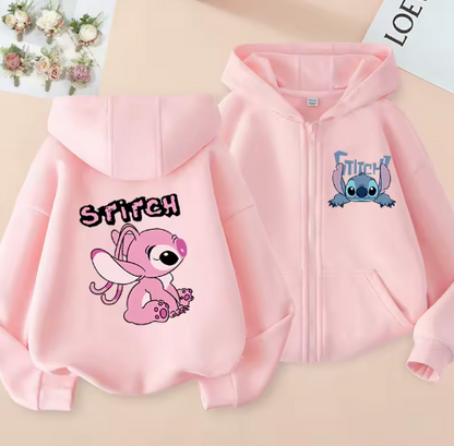 MoonCoco Stitch kapucnis pulóver