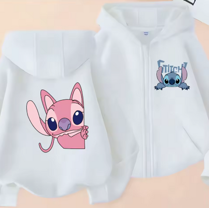 MoonCoco Stitch kapucnis pulóver